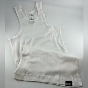 NWOT Grizzly Griptape Solid White Unisex Sport Classic Muscle Tank Top x8